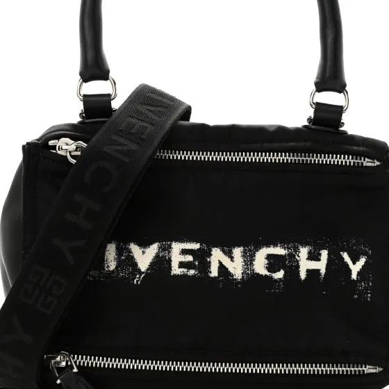 Repladies offers premium fake Louis bags at unbeatable prices. Our products are cheap because we focus on direct sales GIVENCHY Nylon Logo Small Pandora Black White 0123