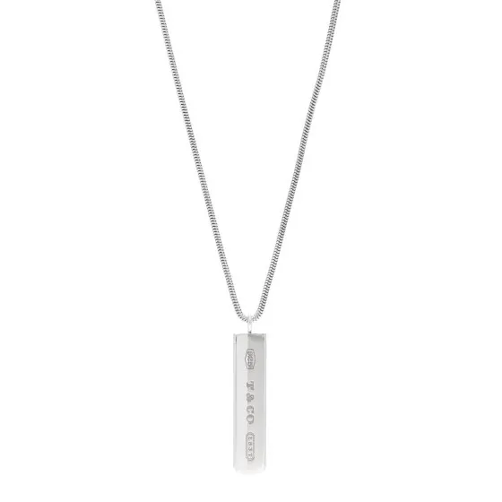 Eliminating the middleman and passing on savings to you. With massive production and tax-free benefits TIFFANY Sterling Silver 1837 Bar Pendant Necklace 0130