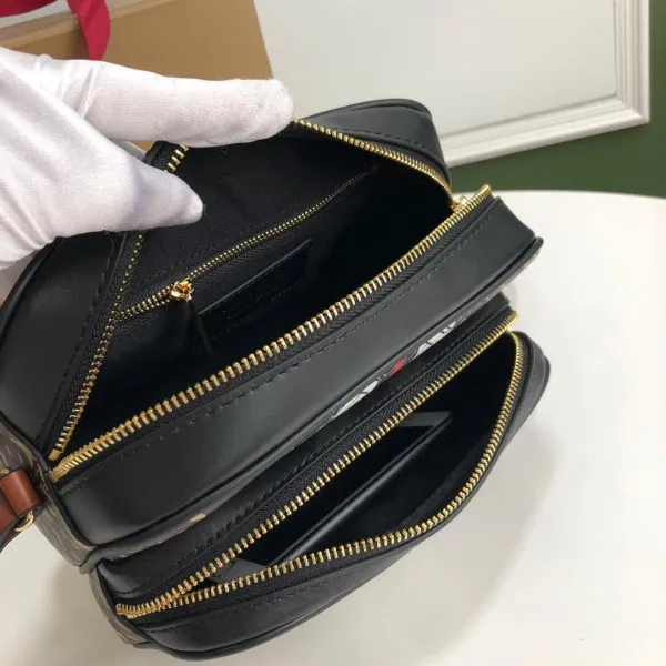 Eliminating the middleman and passing on savings to you. With massive production and tax-free benefits BURBERRY Medium Monogram Stripe E-canvas Camera Bag 0119