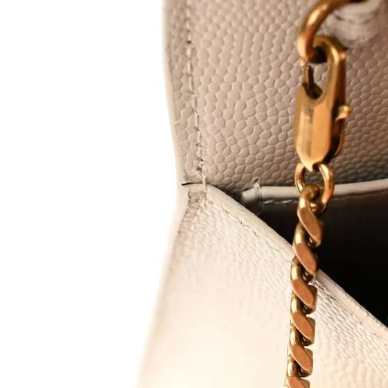 You get luxury for less. Shop now for the best deals on fake Louis bags. SAINT LAURENT SAINT LAURENT Grain De Poudre Monogram Cassandra Chain Wallet Crema Soft 0125