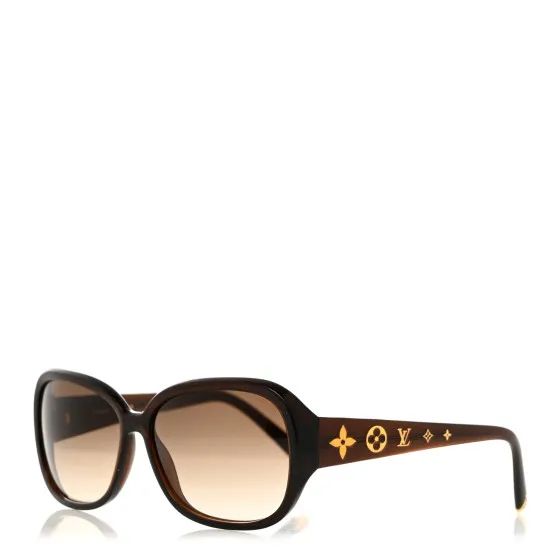 LOUIS VUITTON Acetate Obsession GM Sunglasses Z0459W Brown Glitter 0112