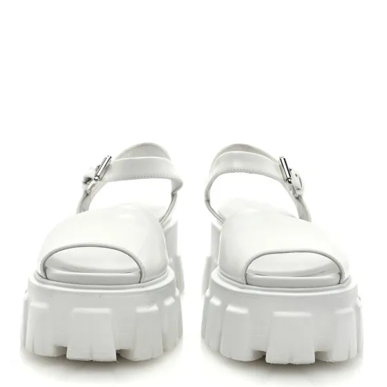 Eliminating the middleman and passing on savings to you. With massive production and tax-free benefits PRADA Spazzolato Monolith 55mm Sandals 35 White 0121