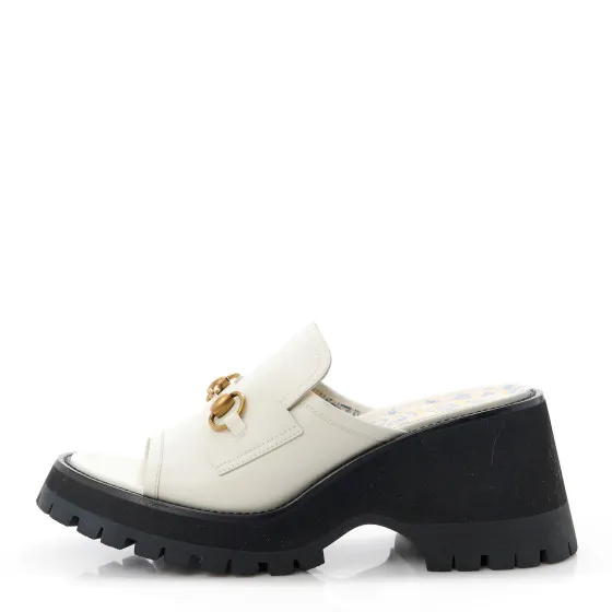 You get luxury for less. Shop now for the best deals on fake Louis bags. GUCCI Cordovan Lux Womens Harald Horsebit Platform Slide Sandals 39 Dusty White 0127