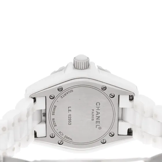 Eliminating the middleman and passing on savings to you. With massive production and tax-free benefits CHANEL Stainless Steel Ceramic Diamond 33mm J12 Quartz Watch White 0113