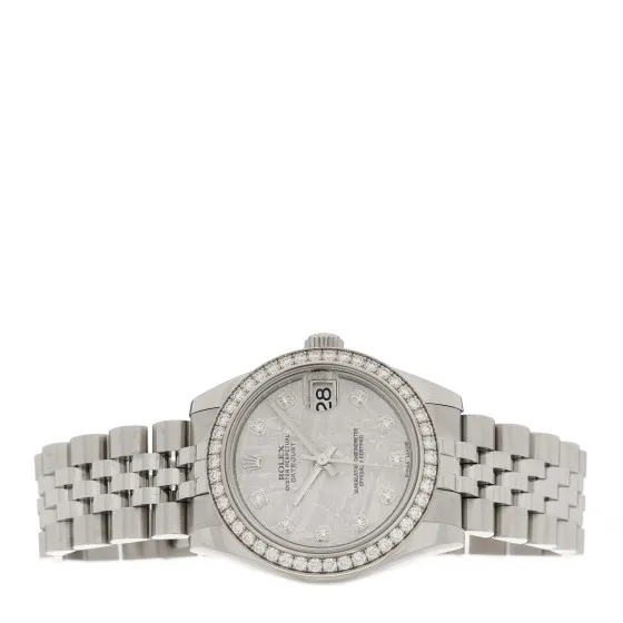 You get luxury for less. Shop now for the best deals on fake Louis bags. ROLEX Stainless Steel 18K White Gold Diamond Bezel Meteorite 31mm Oyster Perpetual Datejust Watch 178384 0113