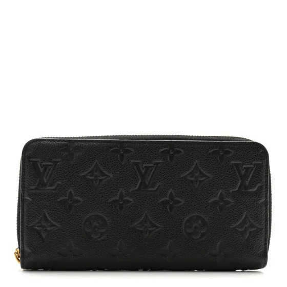 LOUIS VUITTON Empreinte Zippy Wallet Black 0112