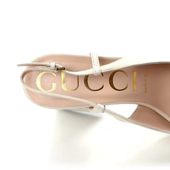 Eliminating the middleman and passing on savings to you. With massive production and tax-free benefits GUCCI Malaga Kid Horsebit 75mm Slingback Pumps 39 Mystic White 0127