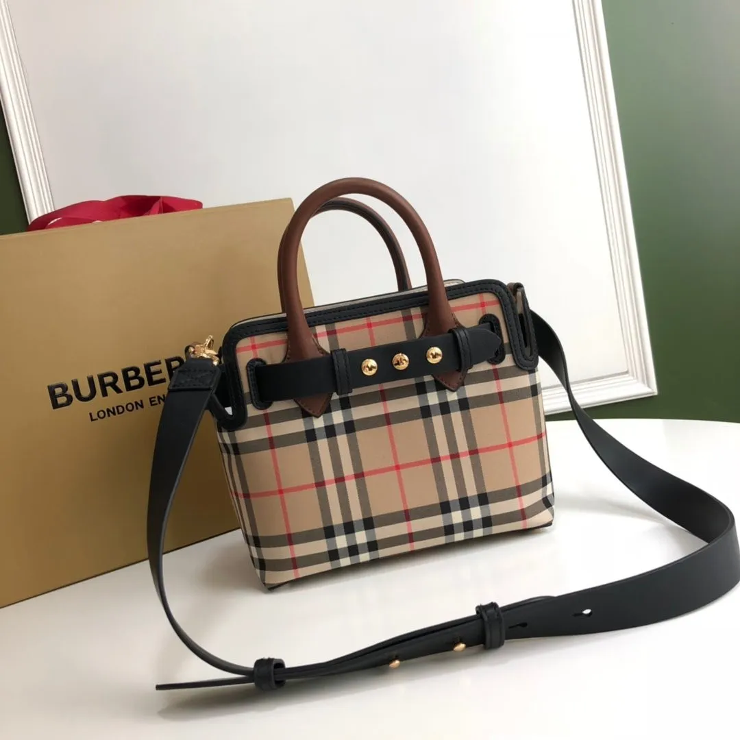 BURBERRY The Mini Vintage Check Triple Stud Belt Bag 0112