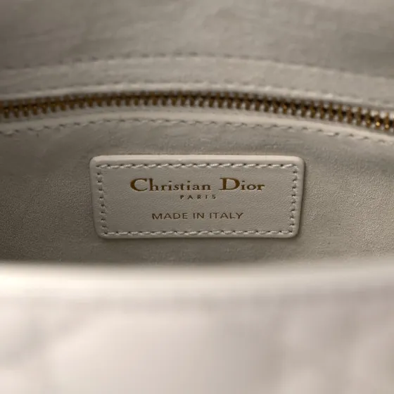 Eliminating the middleman and passing on savings to you. With massive production and tax-free benefits CHRISTIAN DIOR Lambskin Cannage Small My ABCDior Lady Dior Latte 0128