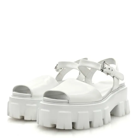 Eliminating the middleman and passing on savings to you. With massive production and tax-free benefits PRADA Spazzolato Monolith 55mm Sandals 35 White 0121