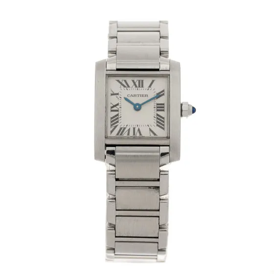 CARTIER Stainless Steel 20mm Tank Francaise Quartz Watch 0113