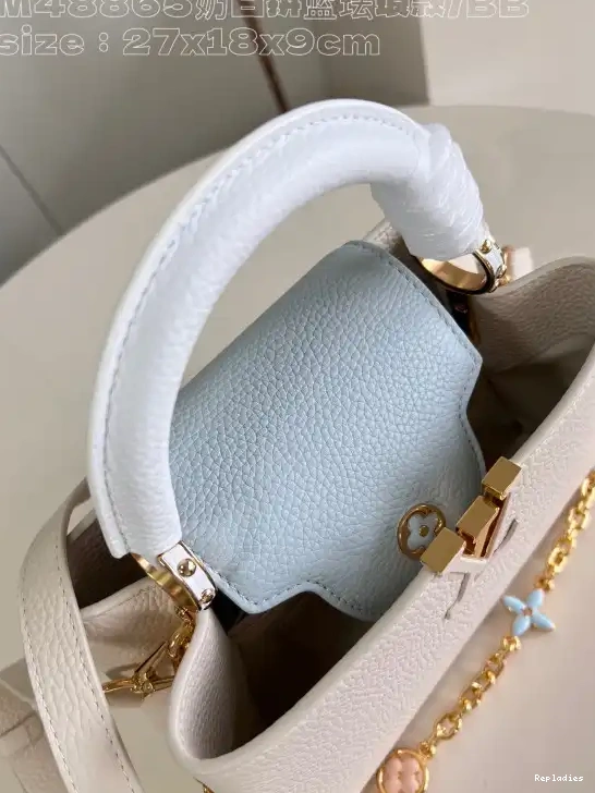 Repladies offers premium fake Louis bags at unbeatable prices. Our products are cheap because we focus on direct sales BB-27*18*9CM VUITTON CAPUCINES LOUIS 0214