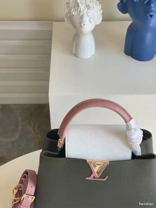 Eliminating the middleman and passing on savings to you. With massive production and tax-free benefits LOUIS VUITTON CAPUCINES BB 0218